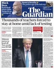 The Guardian (UK) Newspaper Front Page for 17 September 2020