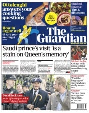 The Guardian (UK) Newspaper Front Page for 17 September 2022