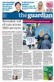 The Guardian Newspaper Front Page (UK) for 18 October 2011
