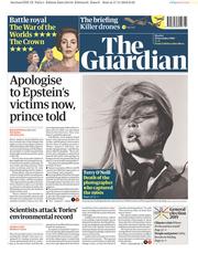 The Guardian (UK) Newspaper Front Page for 18 November 2019