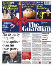 The Guardian (UK) Newspaper Front Page for 18 December 2021