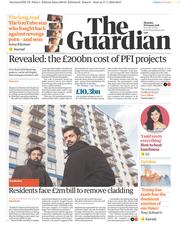 The Guardian (UK) Newspaper Front Page for 18 January 2018