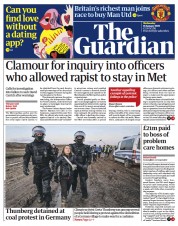 The Guardian (UK) Newspaper Front Page for 18 January 2023