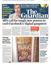 The Guardian (UK) Newspaper Front Page for 18 February 2019
