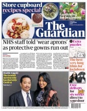 The Guardian (UK) Newspaper Front Page for 18 April 2020