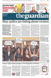 The Guardian (UK) Newspaper Front Page for 18 May 2016