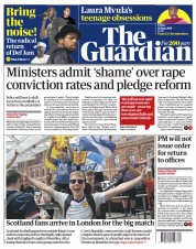 The Guardian (UK) Newspaper Front Page for 18 June 2021