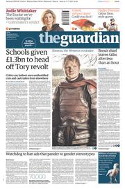The Guardian (UK) Newspaper Front Page for 18 July 2017