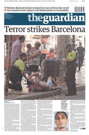 The Guardian (UK) Newspaper Front Page for 18 August 2017