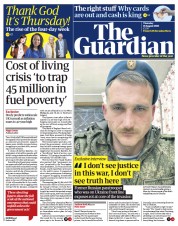 The Guardian (UK) Newspaper Front Page for 18 August 2022