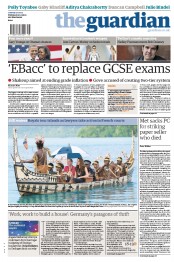 The Guardian (UK) Newspaper Front Page for 18 September 2012
