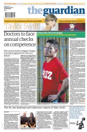 The Guardian (UK) Newspaper Front Page for 19 October 2012