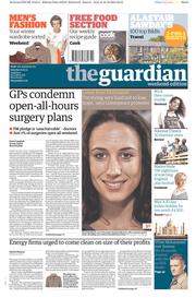 The Guardian (UK) Newspaper Front Page for 19 October 2013