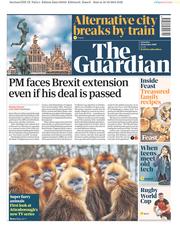 The Guardian (UK) Newspaper Front Page for 19 October 2019