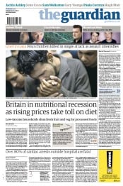 The Guardian (UK) Newspaper Front Page for 19 November 2012