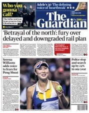 The Guardian (UK) Newspaper Front Page for 19 November 2021