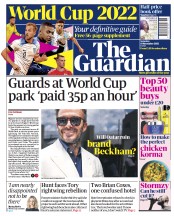 The Guardian front page for 19 November 2022