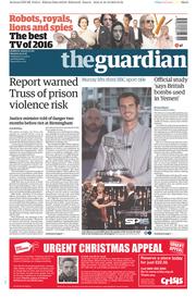 The Guardian (UK) Newspaper Front Page for 19 December 2016