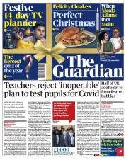 The Guardian (UK) Newspaper Front Page for 19 December 2020