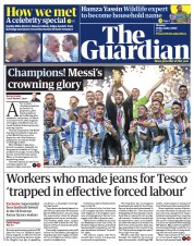 The Guardian (UK) Newspaper Front Page for 19 December 2022