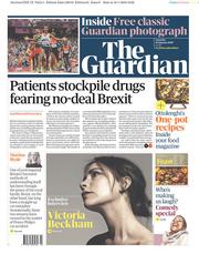 The Guardian (UK) Newspaper Front Page for 19 January 2019