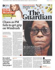The Guardian (UK) Newspaper Front Page for 19 April 2018