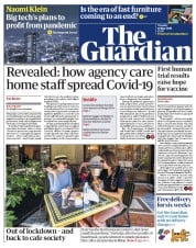 The Guardian (UK) Newspaper Front Page for 19 May 2020