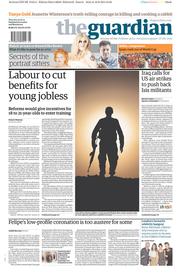 The Guardian (UK) Newspaper Front Page for 19 June 2014