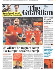 The Guardian (UK) Newspaper Front Page for 19 June 2018