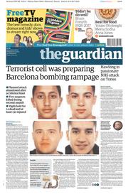 The Guardian (UK) Newspaper Front Page for 19 August 2017