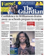 The Guardian (UK) Newspaper Front Page for 19 August 2020