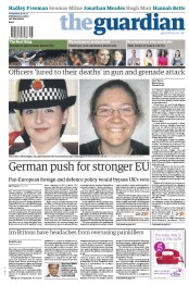The Guardian (UK) Newspaper Front Page for 19 September 2012