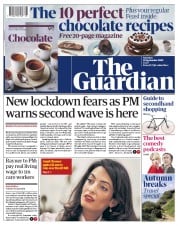 The Guardian (UK) Newspaper Front Page for 19 September 2020