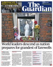 The Guardian (UK) Newspaper Front Page for 19 September 2022