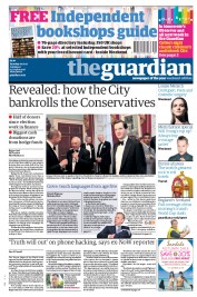 The Guardian (UK) Newspaper Front Page for 1 October 2011