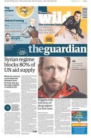 The Guardian (UK) Newspaper Front Page for 1 October 2016