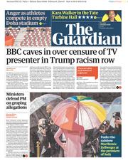 The Guardian (UK) Newspaper Front Page for 1 October 2019