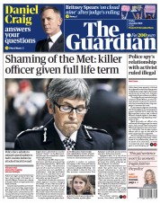 The Guardian (UK) Newspaper Front Page for 1 October 2021