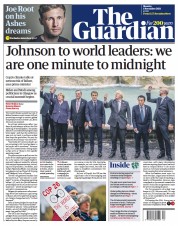 The Guardian (UK) Newspaper Front Page for 1 November 2021
