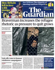 The Guardian (UK) Newspaper Front Page for 1 November 2022