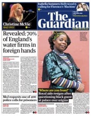 The Guardian front page for 1 December 2022