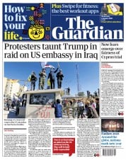 The Guardian (UK) Newspaper Front Page for 1 January 2020