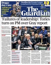 The Guardian (UK) Newspaper Front Page for 1 February 2022