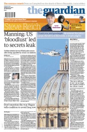The Guardian (UK) Newspaper Front Page for 1 March 2013