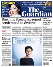 The Guardian (UK) Newspaper Front Page for 1 April 2021