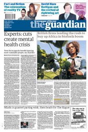 The Guardian (UK) Newspaper Front Page for 1 June 2011