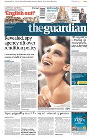 The Guardian (UK) Newspaper Front Page for 1 June 2016
