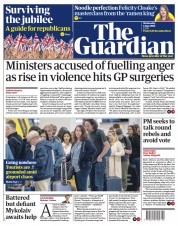 The Guardian (UK) Newspaper Front Page for 1 June 2022