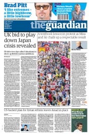 The Guardian (UK) Newspaper Front Page for 1 July 2011