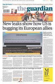 The Guardian (UK) Newspaper Front Page for 1 July 2013